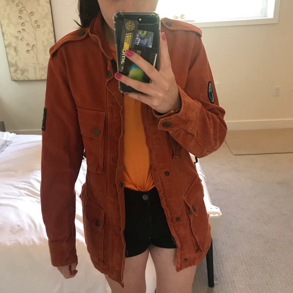 Orange coat!